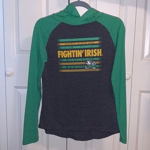 Hooded long sleeve Notre Dame shirt